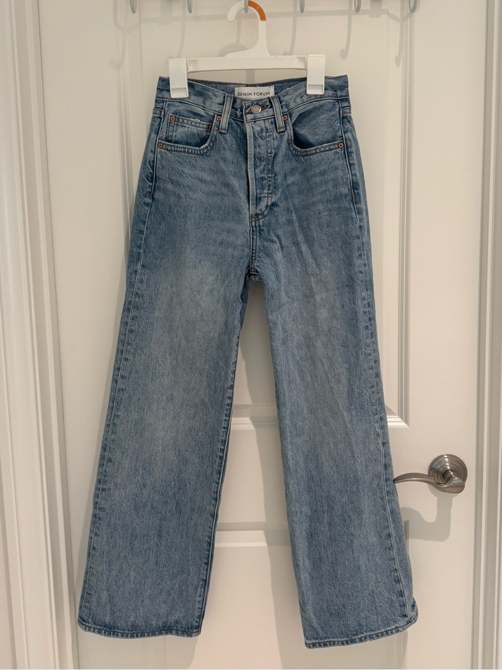 Aritzia Denim Forum Blondie Blue High-Rise Wide-Leg Farrah Jeans in Size 24